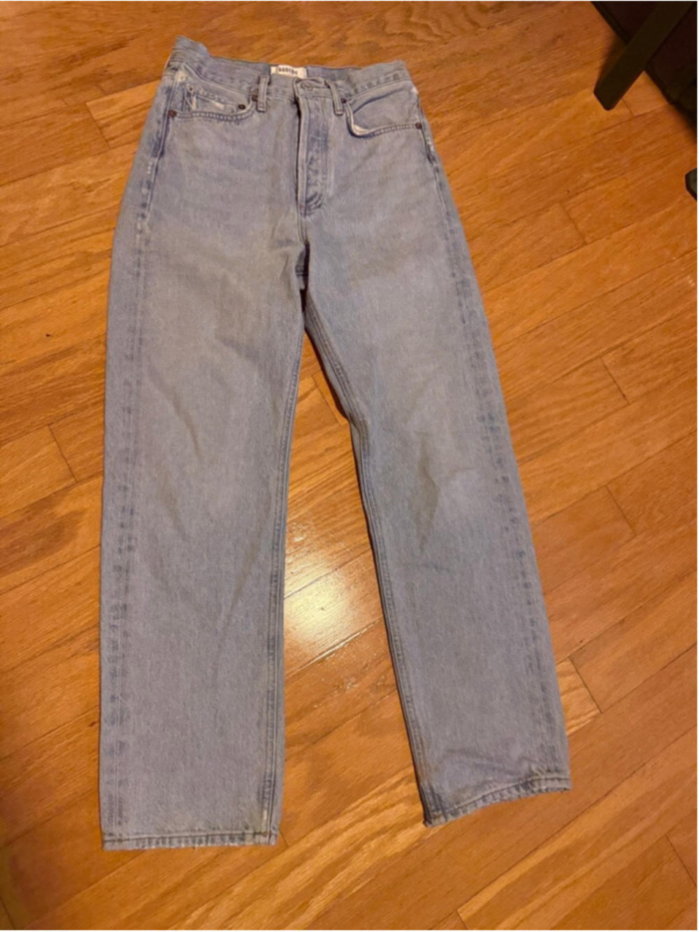 Preowned ,Women's AGOLDE 90s Jeans, light blue wash, size 24